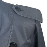 Burberry  Brit Trench Coat Women’s Small Black Belted Double Breasted Classic Photo 10