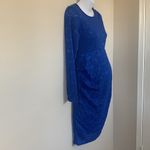 Pinkblush  Cobalt Royal Blue Lace Long Sleeve Maternity Dress Photo 7