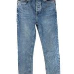 RE/DONE  Womens Jeans High Rise Ankle Crop Stretch Light 27 Wash Button Fly 24 Photo 0