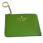 Kate Spade Madison Saffiano Pochette Bag + Card Holder Resin Chain Turtle Green Photo 14