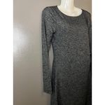 Loft  Dress Womens Small Gray Knit Long Sleeve Ruched Side Sheath Work Office Photo 2