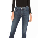 MOTHER‎ The Cha Cha Raw Cut Flared Ankle Jeans Size 26 in Girl Crush Blue Photo 0