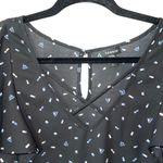 Torrid Black Sailboat Confetti Print Strappy Front Blouse Photo 2
