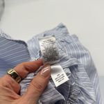 Abound  Ruffle Mini Shorts in Blue Xenon-White Mica Stripe Size Large NWOT Photo 7