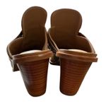 KAANAS Tan Leather Pointed Toe Heeled Mules Size 6 Photo 2