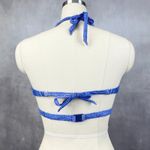 Victoria's Secret  Halter Bikini Top Large Snakeskin Print Pool Festival Beach‎ Photo 2