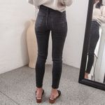 Everlane The Authentic Stretch High-Rise Skinny Button Fly size 30 ankle black Photo 2