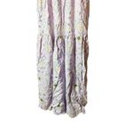 Angie  Floral Print Ruffle‎ Strap Open Back Maxi Dress - Lavender Size Small Photo 7