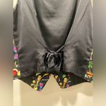 Nicole Miller VTG 90s Petite Black Multicolored Alize Graphic Silk Vest - M Photo 11