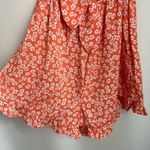 Urban Outfitters Taylor Floral Orange Tie Front Romper (XS) Photo 6