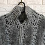 Vintage Andriano oversized Gray fluffy zip‎ up sweater Women's Size L Taiwan Size L Photo 5