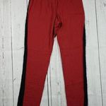 Tezenis Lightweight Red Black Stripe Skinny Leg Pants Women's Size Large Photo 0