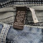 None 017. Blue Embroidered Stud Rhinestone Straight Leg Stitch Denim Pants Jeans 10 Photo 6