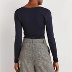 BODEN Ponte Twist Front Blue Long Sleeve VNeck Jersey Blouse Shirt Top Size 8 Photo 1