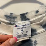 Champion  Blue & White Tie Dye Cropped Crewneck Photo 6