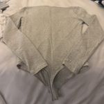 Abercrombie & Fitch Abercrombie gray long sleeve bodysuit Photo 4