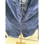 COTE FEMME Blazer Blue Velvet Jacket Lapel Women’s Size 10 97% Cotton Blue Photo 6