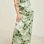 Reformation Frankie Silk Dress - Green Photo 3
