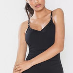 Michael Kors Black One Piece Swimsuit Size 8 Gold Hardware Resort Swimwear Photo 0