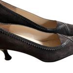 Anne Klein Chocolate Brown Suede Square Toe Kitten Heel Pumps Size 8.5M Photo 1