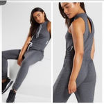Gymshark  Solace Jersey Jumpsuit Romper Charcoal Gray Marble Womens Size Medium Photo 1