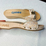 Ganni x Dr. Scholl's Beige Floral Clogs Size 9 Adjustable Buckle Retro Style Photo 4