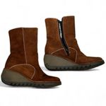Fly London Suede Winter Mid Boots Nort Cognac Brown 36 Photo 0
