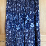 White Stag  Navy Floral Maxi Skirt Photo 0