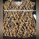 Liz Claiborne  Brown Short Sleeve Fitted Blouse size Small NWT Photo 9