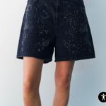 ZARA stud denim shorts. Size 4 Photo 3