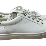 Liz Claiborne Size 8 M White Sneakers Shoes Faux Leather Warwick Silver Accents Photo 0