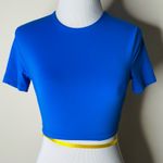 ZARA  Royal Blue Smooth Fabric Crop Top Photo 0