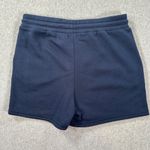 Lazy Sunday New York Sweat Shorts Women's Large Navy Blue Drawstring Fleece Photo 6