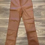 Steve Madden  Caramel Faux leather Pants.  Size: 27.  NWT Photo 0