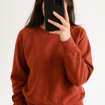 Uniqlo U Rust Sweatshirt Minimalist Classic Soft Cozy Casual Retro Earthy Medium Photo 0