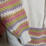 FATE Women's Sweatshirt Hoodie Knitted Details Sleeves‎ Pouch Pocket White Small Photo 5