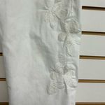 CAbi  #5490 White Slim Boyfriend Woodstock Embroidered Floral Jeans Size 2 EUC Photo 9