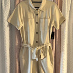 Andrew Marc NWT  Size XL Beige Belted Romper Photo 0