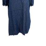 J.Crew ‎ Puff-sleeve Denim Popover Dress Shift Dark Wash Blue Size XL Photo 5