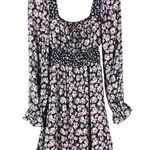 Sonoma Women's Black Floral Milk Maid Dress Size XS Whimsy Coquette Fairy Photo 0