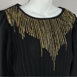 GOOD TIMES Vintage Party Dress Womens Size 8 Glitter Special Occasion Cocktail Black Photo 6