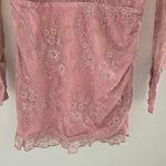 Lovers + Friends "Abigail" Lace Long Sleeve Mini Dress Metallic Rose Size Small Photo 7