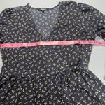 Madewell Puff-Sleeve Peplum Wrap Top in Spring Fling sizeM Photo 6