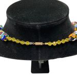 Vintage Italian Murano Moretti Millefiori Art Glass Beaded Necklace 30” *READ Yellow Photo 7