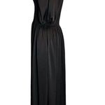 LA LIGNE Blanca Black Dress Maxi Short Puff Sleeves Smocked Waist Stretch XS EUC Photo 9