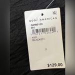 Good American NEW Scrunchie Black Long Sleeve Maxi Stretch Dress Size 2 Medium Photo 5
