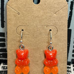 Orange and Red Gummy Bear Earrings Photo 0
