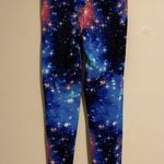 See You Monday EUC  Blue & Purple Galaxy Leggings size medium Photo 2