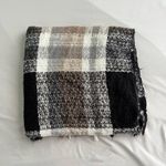 Steve Madden Black/Cream/Neutral Plaid Scarf Photo 2