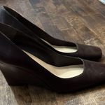 Chadwick's  COLLECTION Chocolate Brown Leather Pumps Wedge Heels Size 6.5 Photo 0